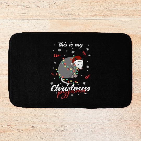 Winter Christmas Pyjama Opposum Bath Mats