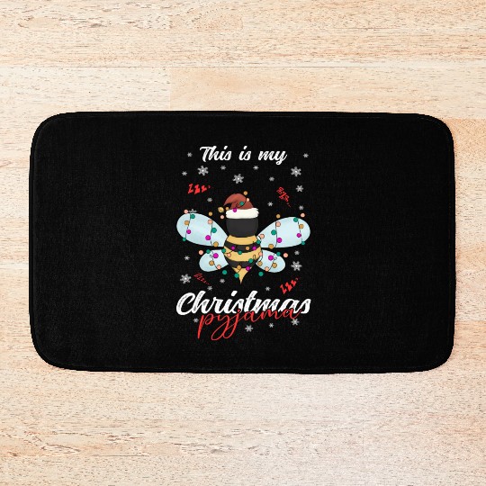 Winter Christmas Pyjama Bee Bath Mats