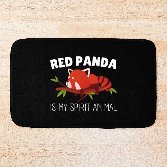 Red Panda Is My Spirit Animal Bath Mats