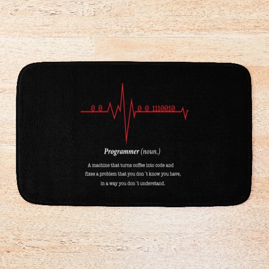 Programmer Heartbeat Bath Mats