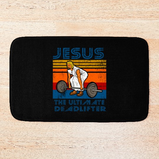 Jesus Weightlifting Fitness Gym Bath Mats