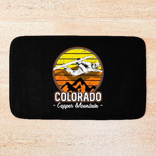 Copper Mountain Colorado Snowboarding Bath Mats