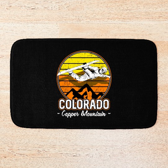 Copper Mountain Colorado Snowboarding Bath Mats