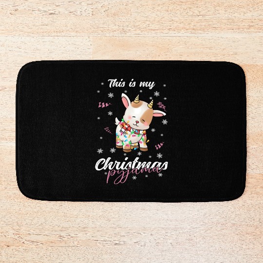 Winter Christmas Pyjama Goat Bath Mats