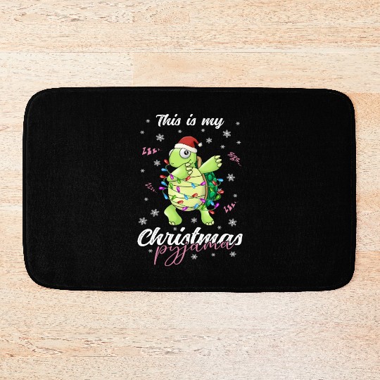 Winter Christmas Pyjama Turtle Bath Mats