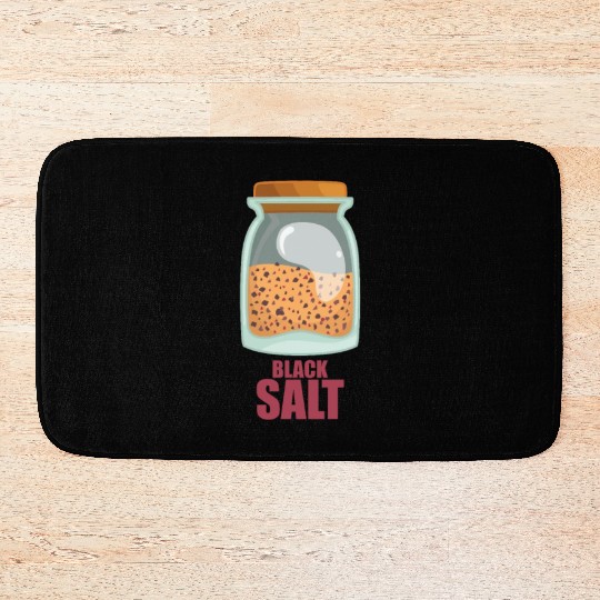 Black Salt Spice Flavor Food Cooking Bath Mats