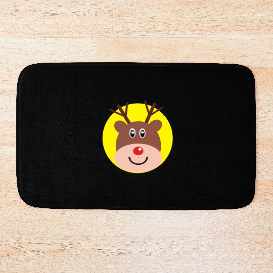 Funny Christmas Rudolph gift for Londoner Bath Mats