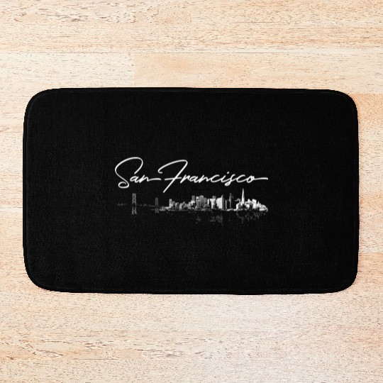 San Francisco Skyline For Women & Men Bath Mats