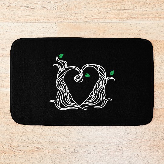 Tree Love Best Friends Heart White Bath Mats