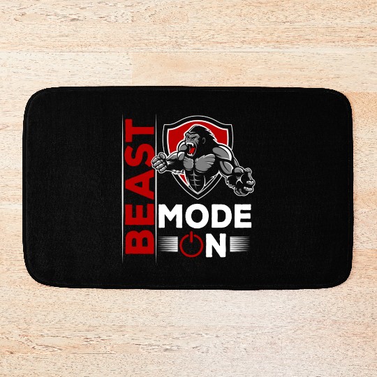 Gorilla Bodybuilding Motivation Gym Lover Bath Mats