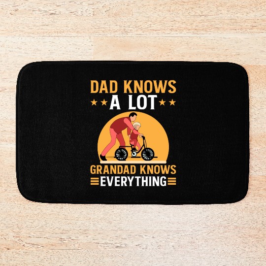 DAD KNOWS A LOT GRANDAD KNOWS EVERYTHING Bath Mats