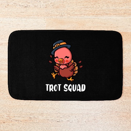 Thanksgiving Running Turkey Trot Squad Bath Mats