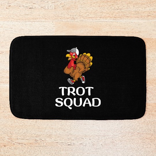 Thanksgiving Running Turkey Trot Squad Bath Mats