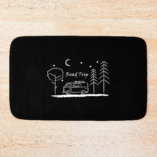 Road trip – your heart beats for camping Bath Mats