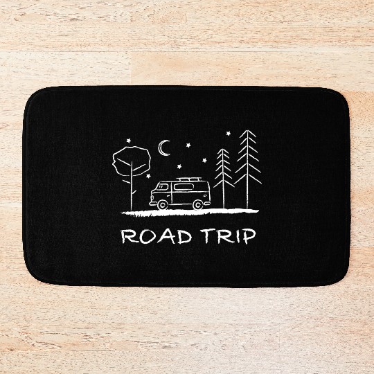 Road trip – your heart beats for camping Bath Mats