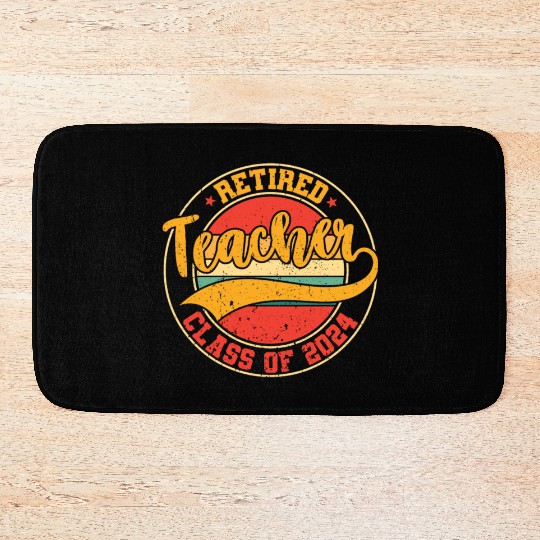 Retired Teacher Class Of 2024 Bath Mats