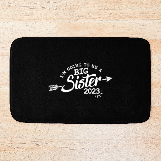 Going to be a Big sister 2023 pregnancy baby girls Bath Mats