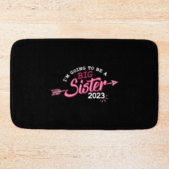 Going to be a Big sister 2023 pregnancy baby girls Bath Mats