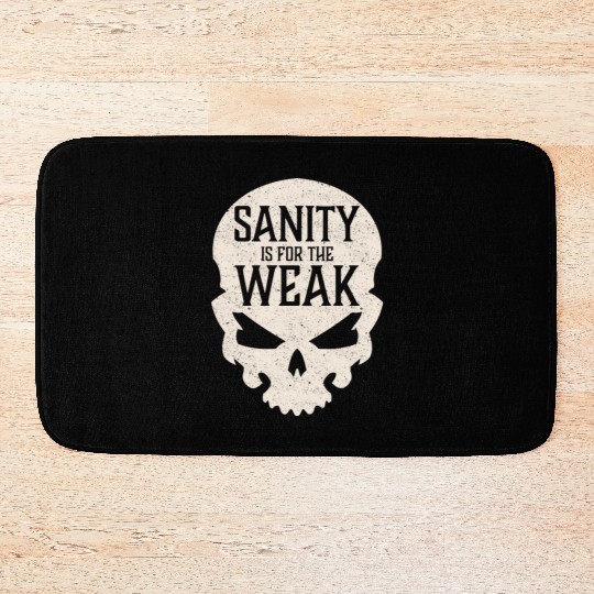 Demon Skull Sanity is for the Weak Bath Mats