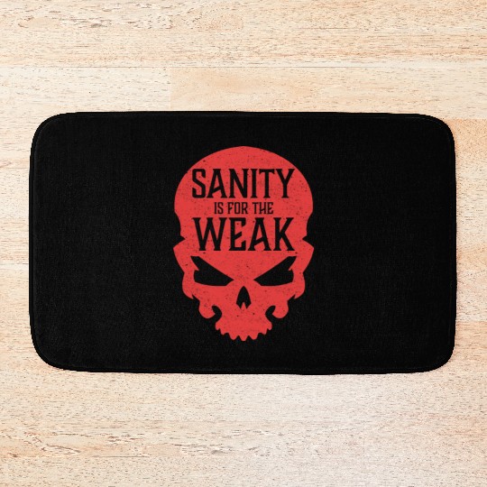 Demon Skull Sanity is for the Weak Bath Mats