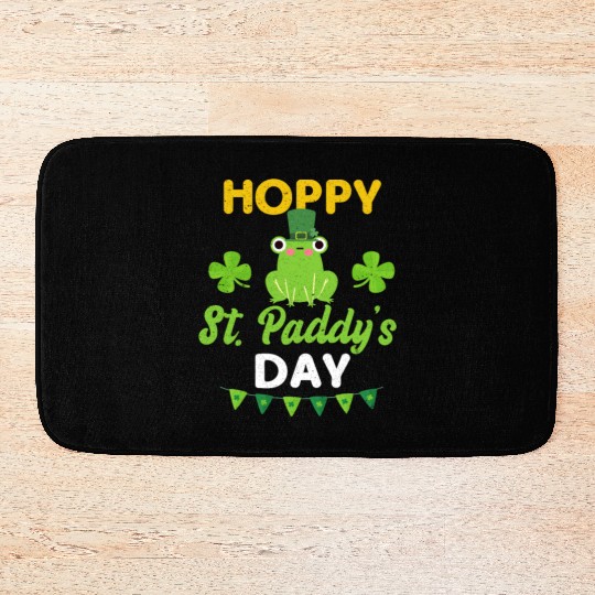 Funny St. Paddy Shenanigans Hoppy St. Paddy's Day Bath Mats