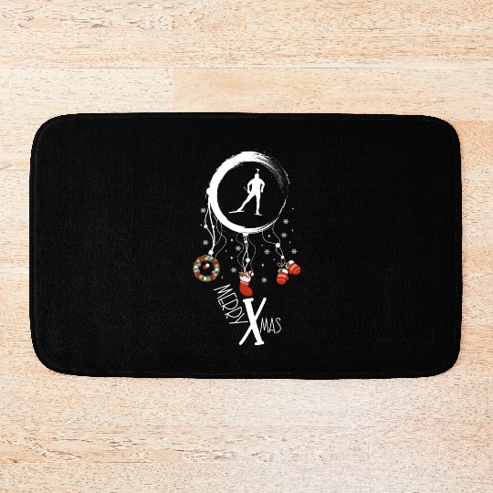 Winter dreamcatcher Christmas Biathlon Bath Mats