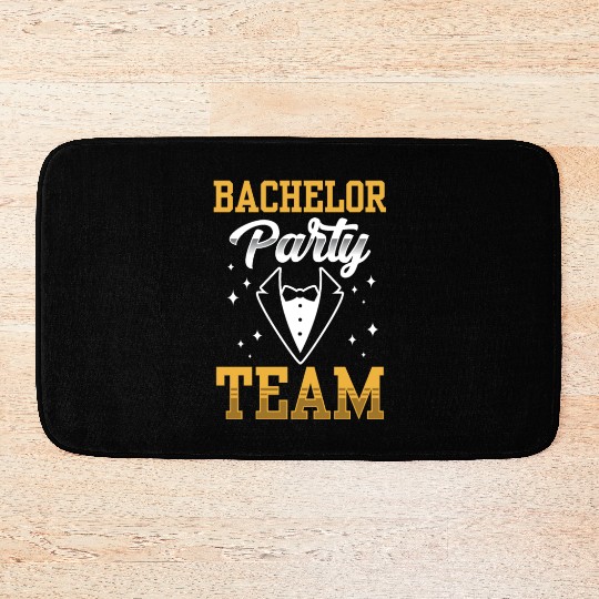 Bachelor Party Team Bride Groom Bath Mats