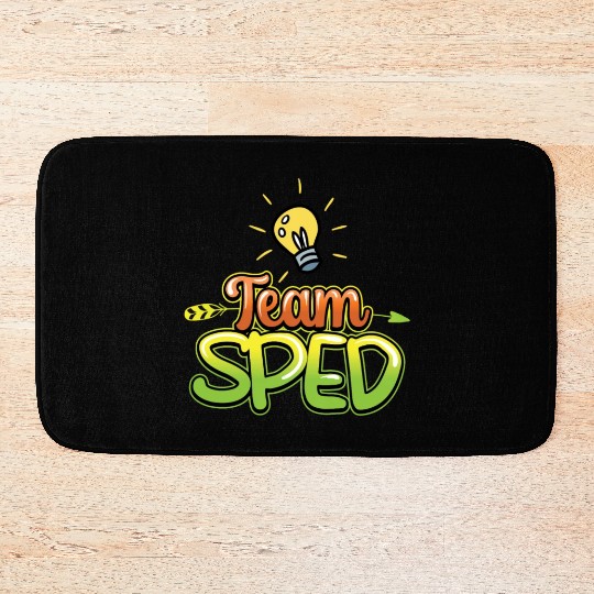 Team Sped Awareness Special Education Teacher Bath Mats