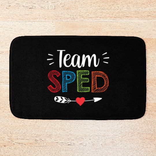 Team Sped Teacher Special Education Awareness Bath Mats