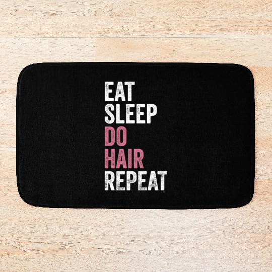 Funny Cosmetologist Hairdresser Hairstylist Bath Mats