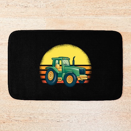 Driving A Tractor Bath Mats