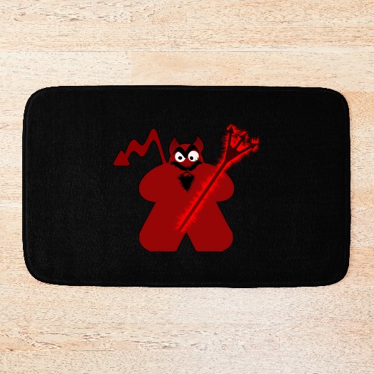 Devil Meeple Bath Mats