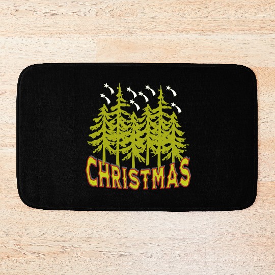 Happy Hallothanksmas Funny Christmas, Classic Bath Mats