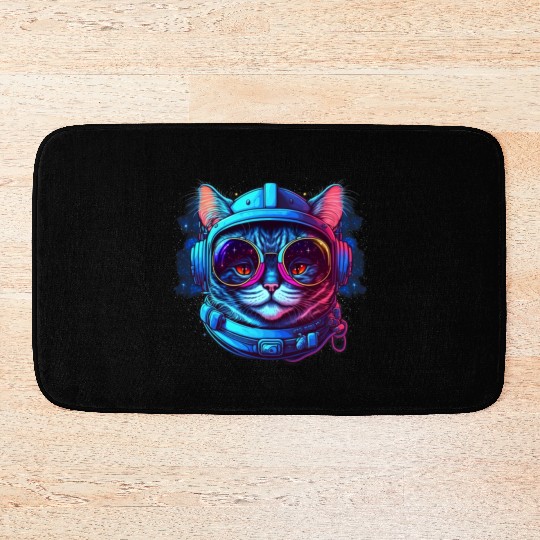 Space Cat Bath Mats
