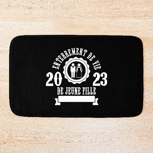 Funny Wedding bride bachelorette party 2023 Bath Mats