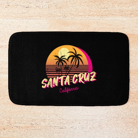 Retro Santa Cruz California Bath Mats