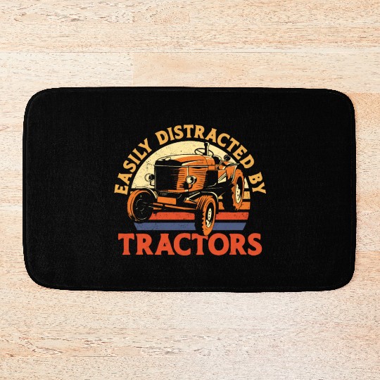 Farming Farmer Vintage Tractor Bath Mats