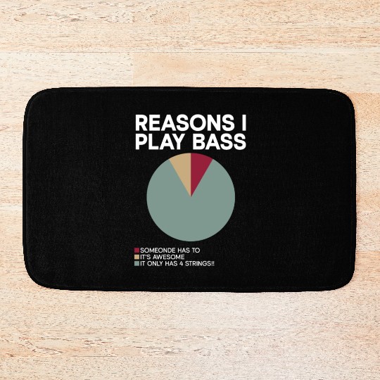 Reasons I Play Bass - Bass Guitar Guitar Player Bath Mats