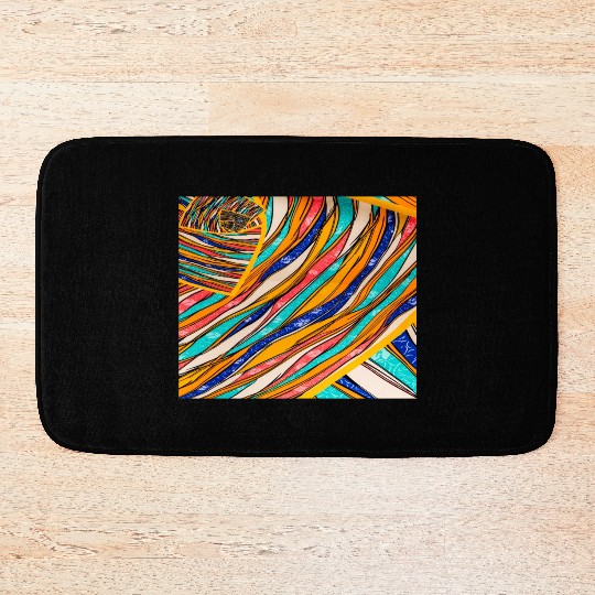 Neon Rainbow Retro 2023 NewYear Vintage Stronger Bath Mats