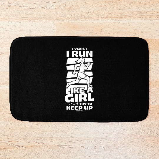 Run jogging sport race training gift Bath Mats