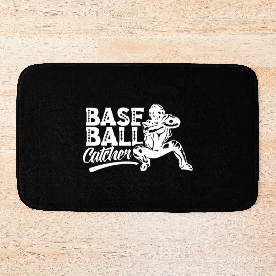 Baseball Catcher Hobby Sayings Player Bath Mats