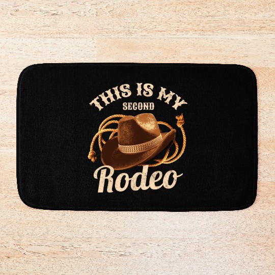 Rodeo Bull Riding Livestock Show Farmer Cattle Bath Mats