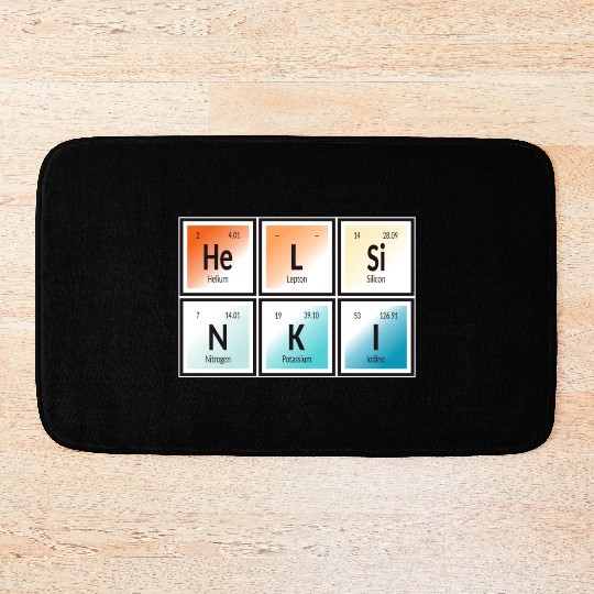 Helsinki | Periodic Table of Elements Bath Mats
