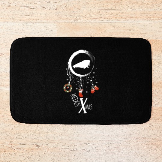 Winter dreamcatcher Christmas Walrus Bath Mats