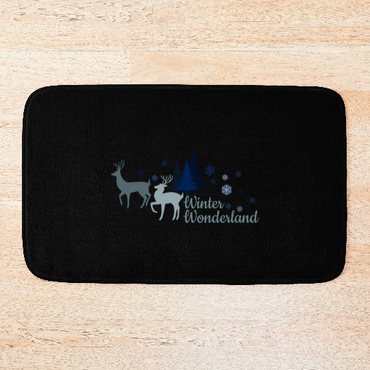Let's meet in winter wonderland Bath Mats