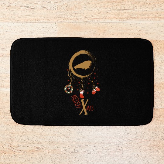 Winter dreamcatcher Christmas Walrus Bath Mats