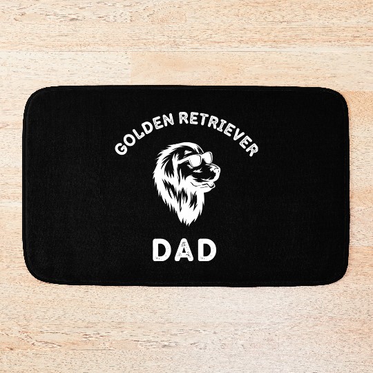 golden retriever dad, dog Bath Mats