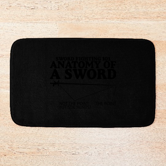Sword Fighting 101 Anatomy Of A Sword 4 Bath Mats
