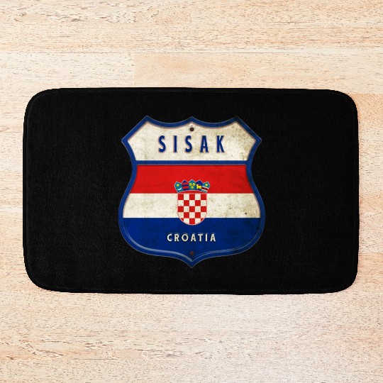 Sisak Croatia flag coat of arms design Bath Mats