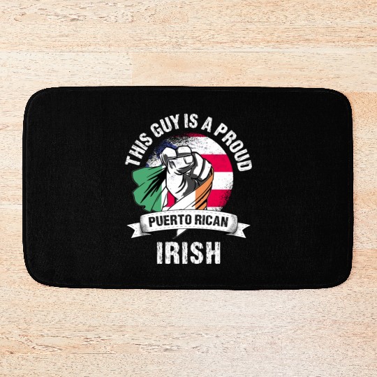 Puerto Rico Flag Ireland Grown Men Boys Guy Bath Mats